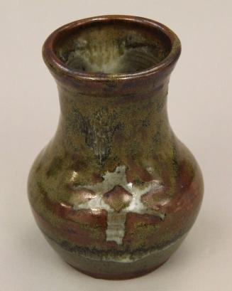 Vase with brown and green glaze