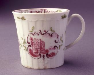 Coffee cup with landscapes in the Meissen taste