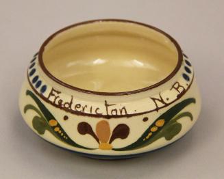 Sugar bowl with inscription: Take a little sugar, Fredericton, N.B.