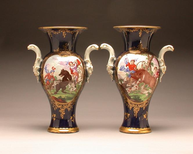 Pair of large vases painted by Jefferyes Hammett O'Neale