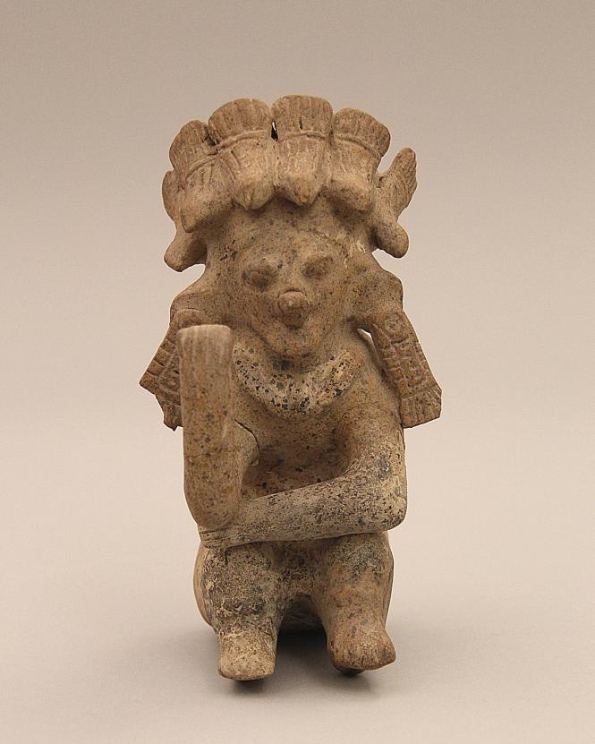 Seated Figure with Upraised Arms