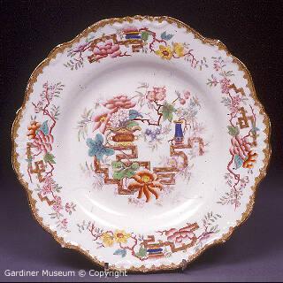 Plate with transfer-printed 'Chinese Tree' pattern