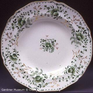 Soup plate with floral pattern
