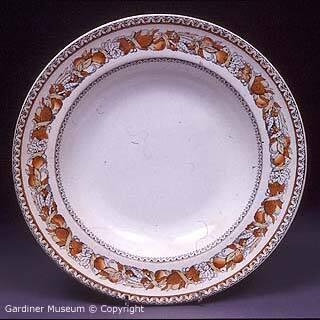 Soup plate with "Italian Fruit Border" pattern