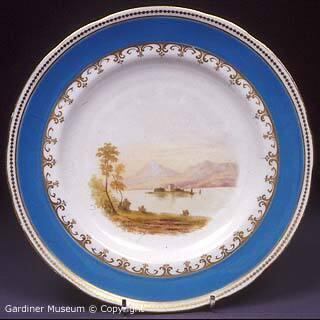 Plate with landscape
