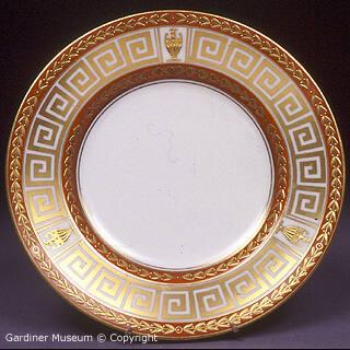 Plate with Grecian style pattern
