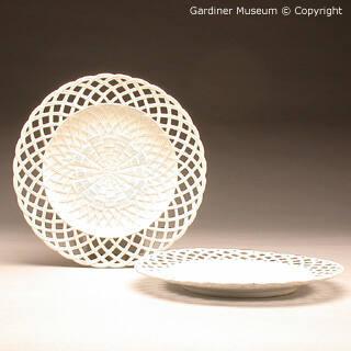 Pair of plates with moulded pattern