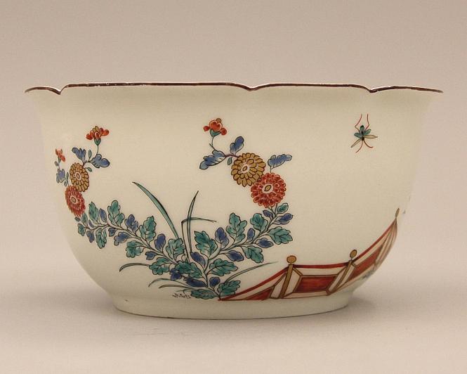Bowl painted with Kakiemon-type flowering plants