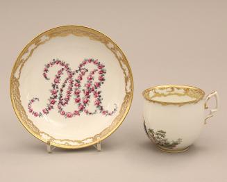 Cup and Saucer with Monogram