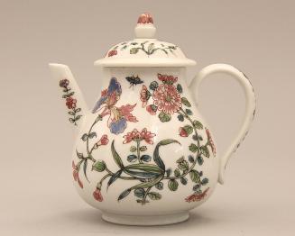 Teapot, decorated in the Chinese Famille Rose style