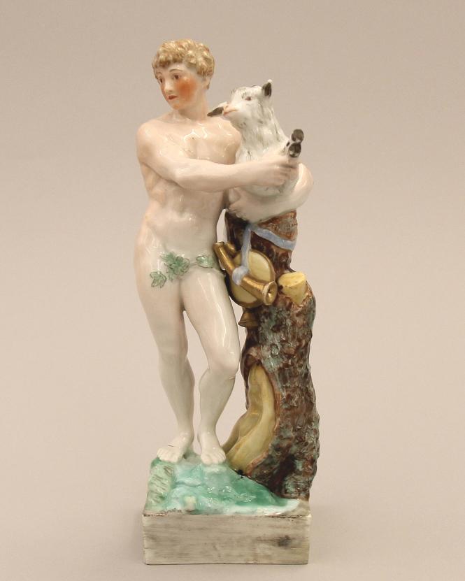 Figure of a satyr holding a goat