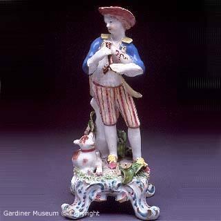 Figure of a shepherd with bagpipes