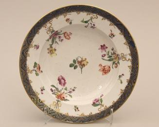 Soup plate with flowers