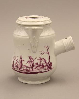 Chocolate pot with figures and landscapes