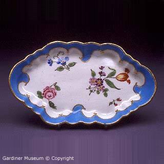 Spoon tray with Giles-style 'sky-blue' ground