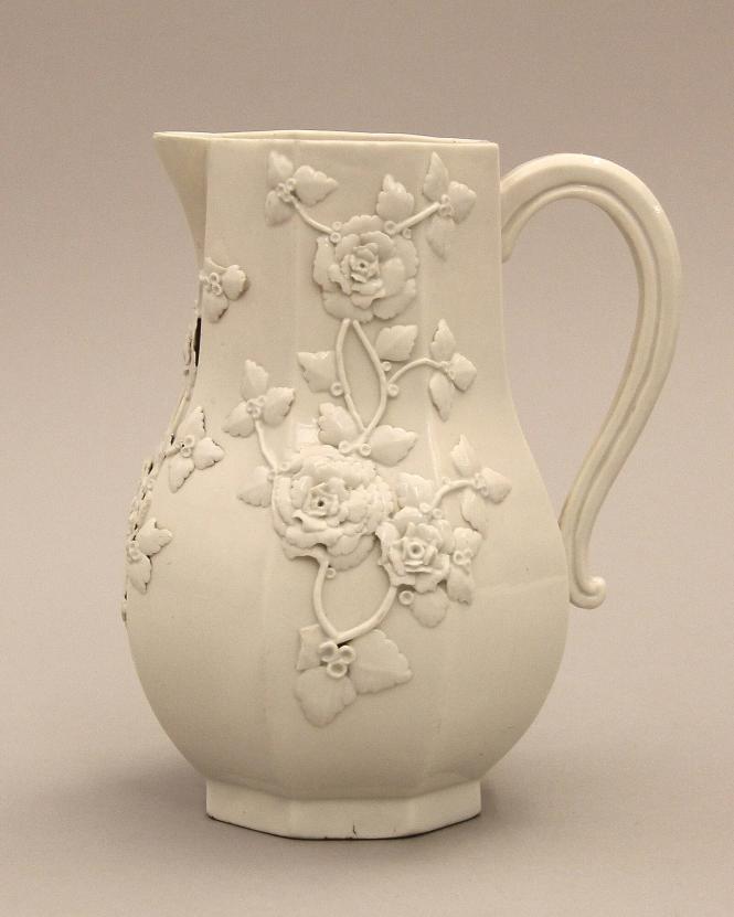 Ewer with applied florals