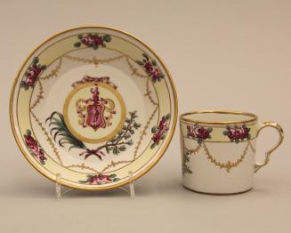 Cup and saucer with Neoclassical pattern