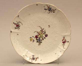 Plate with floral decoration