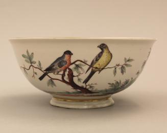 Bowl with ornithological pattern