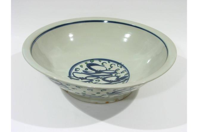 Large Bowl with Cursive Design